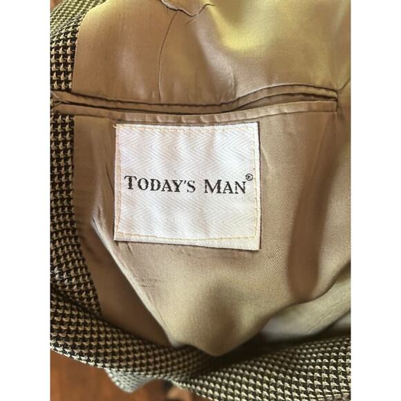 Pierre Cardin for Today’s Man Houndstooth Men’s Blazer, 44R – 100% Wool - Picture 5 of 6